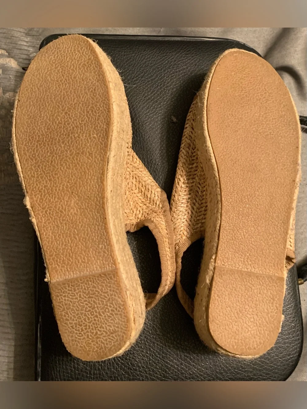 Woven Slingback Open-Toe Sandals - Tan